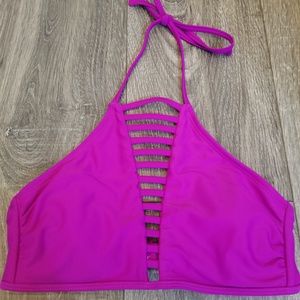 Bikini top beautiful purple cage front size small